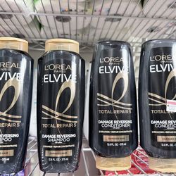 LOREAL EL VIVE TOTAL REPAIR 5 SHAMPOO & CONDITIONER 4 FOR $14.00