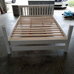 White Half Top Bunk Bed Full