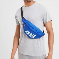 NIKE JORDAN MVP Jumpman Fanny Pack Shoulder Belt Waist Bag Royal blue NEW!! 