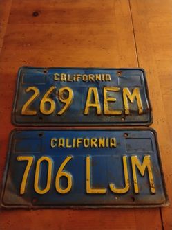 California license plates expired ,for show only