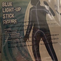 Blue Light Stick Figure Costume 