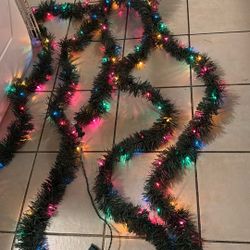 Christmas Prelit Multi Color Garland