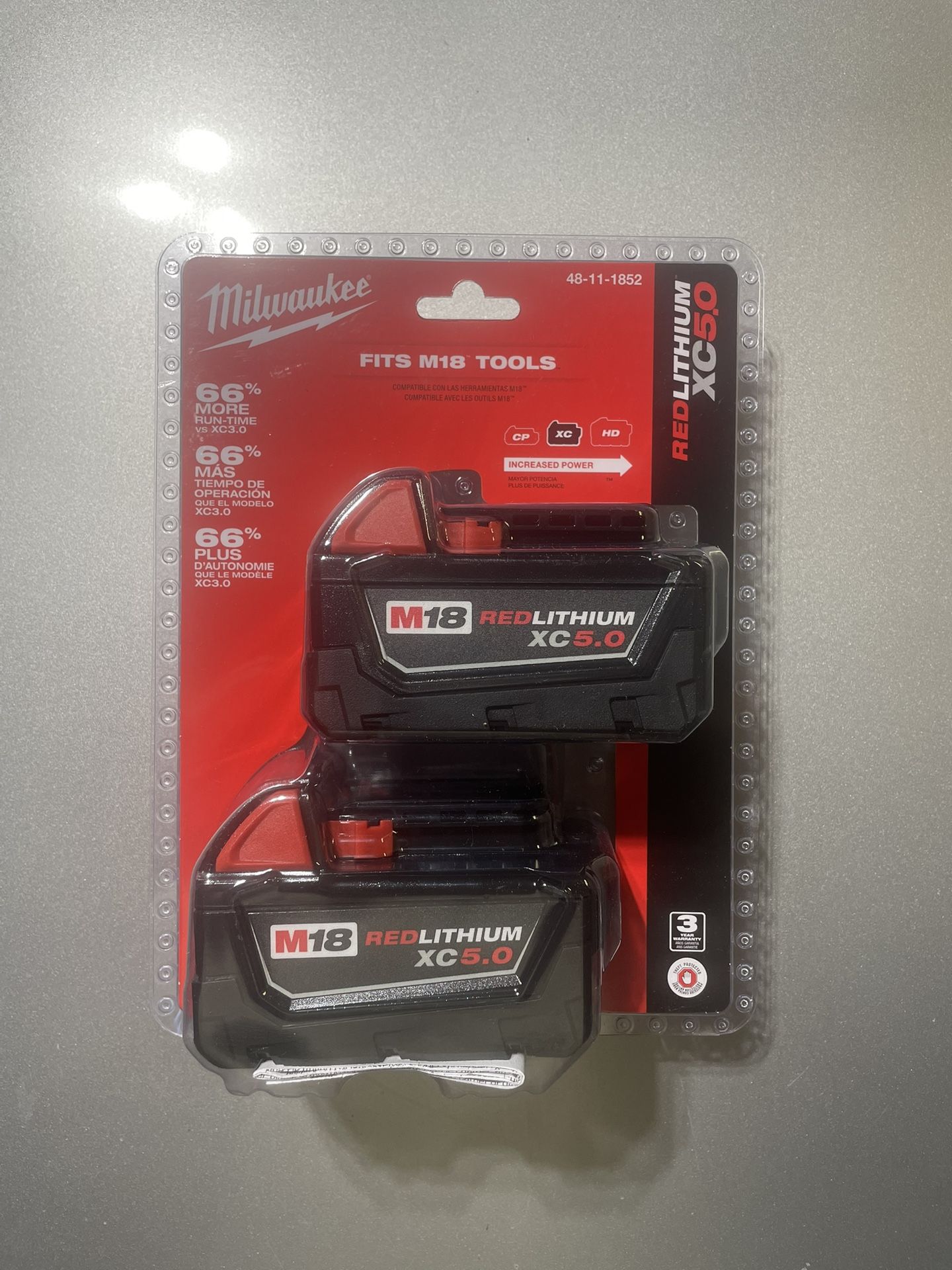 Milwaukee 2 Pack 5.0 Batteries