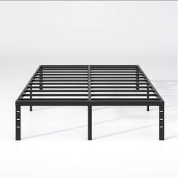 King Size Bed Frame + 12" Memory Foam Mattress + Cover