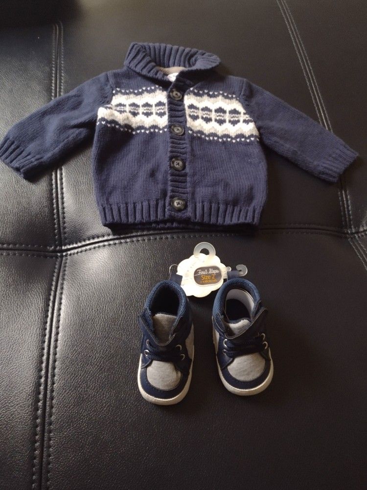 Infant Sweater and Shoes