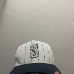 KTHLA SEATTLE MARINERS PINSTRIPE HAT