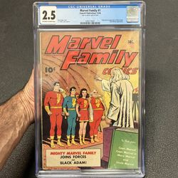 Fawcett Comics Marvel Family #1 1945 Golden Age First Appearance Black Adam CGC 2.5