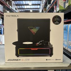 Victrola Journey Glow Illuminated Suitcase Record Player Brand New In Box
