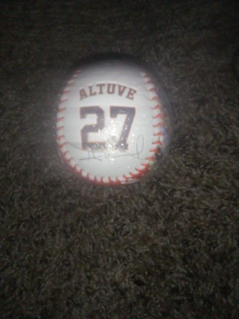Signed Altuve Baseball Souvenir 