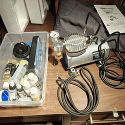Central Pneumatic - Air Compressor and Air Brush Kit