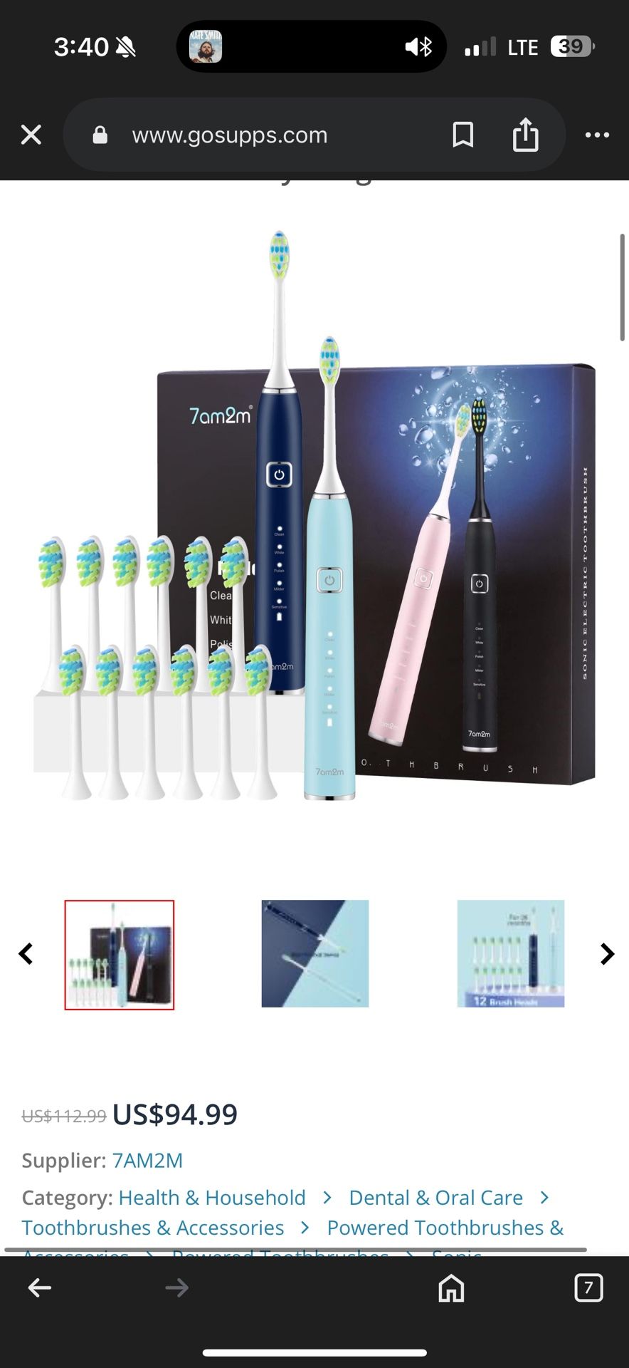 7am2p Electric Tooth Brush’s