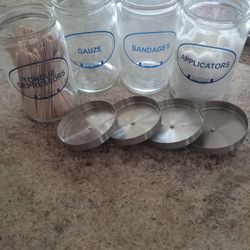 Glass Supply Jars With Lids 