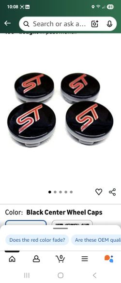 FORD ST Racing Wheel Center Caps