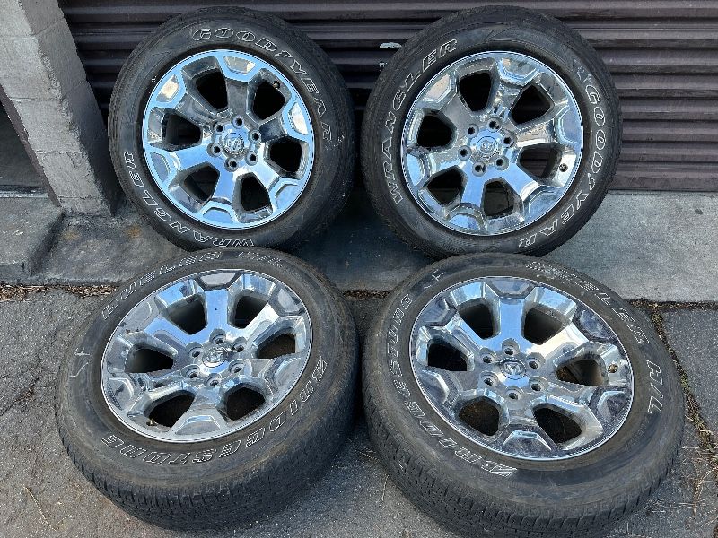 Chrome 20 inch Dodge ram 6 lug stock rims and tires Nissan, Chevy more -T05773