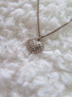 LOFT Heart Crystal Necklace