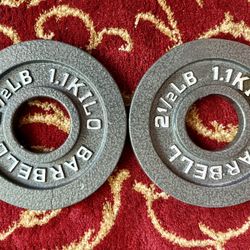 2.5 Cast Iron Olympic Barbell Weights Plates 