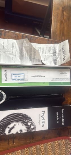 Audemars Piguet x Swatch Royal Oak Ocho Negro DAMAGED Receipt