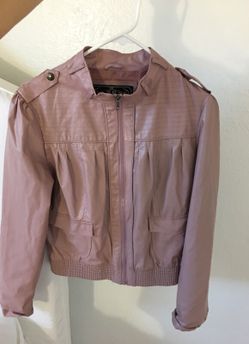Cute pink leather jacket