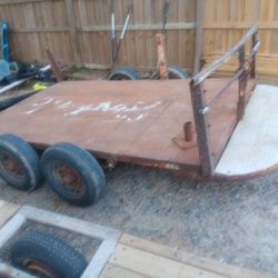6x11 Heavy Duty All Metal Trailer Good Tires 2-in Ball Just Need Some Lights