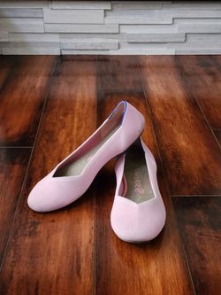 Rothy’s The Flat Ballet Flats Light Pink Knit Women’s 9.5