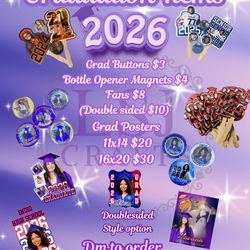 Graduation Fans And Buttons