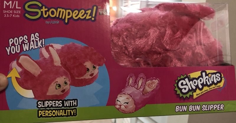 Shopkins Stompeez slippers M/L kids