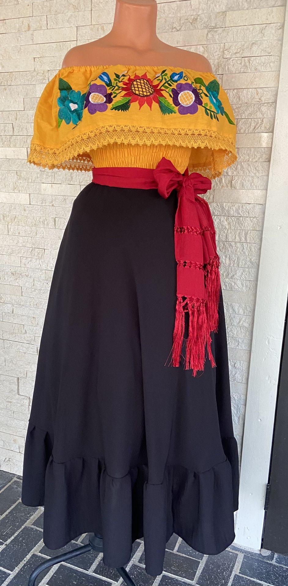 Embroidered Mexican Dress Vestidos Bordada Artesanal