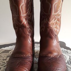Tony Lama Men's TLX Cowboy Boots Size 8EE Style XT5000 Chocolate/Tan