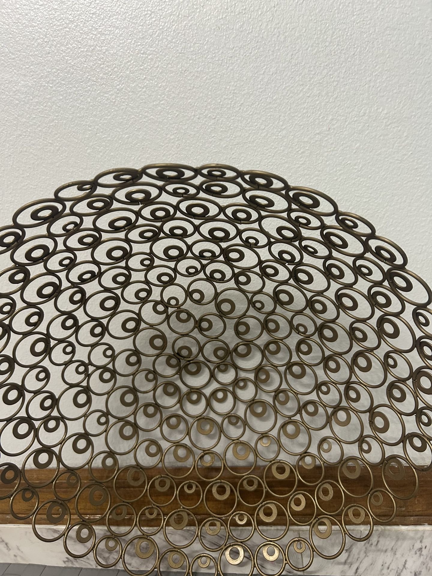 Metal, Gold, Decoration. 16 Inches Diameter