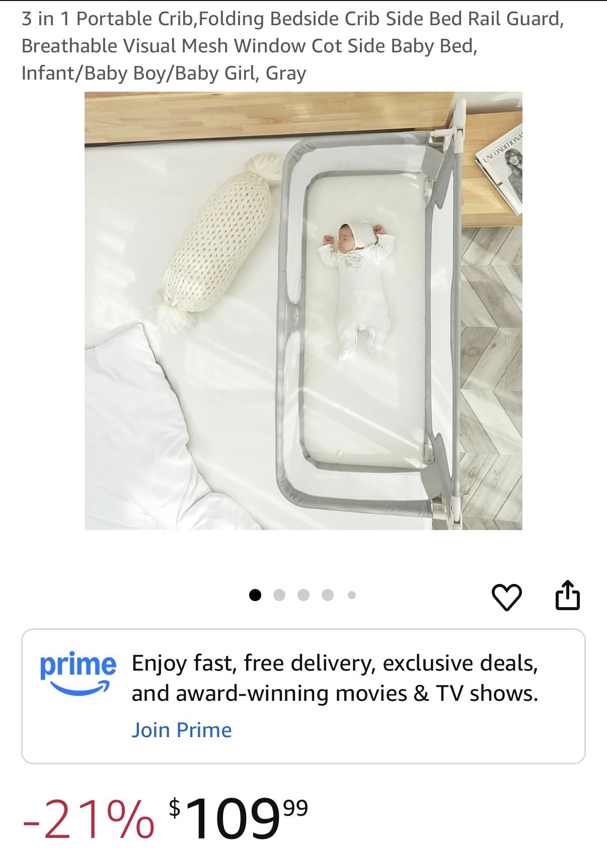 Portable Bedside Crib