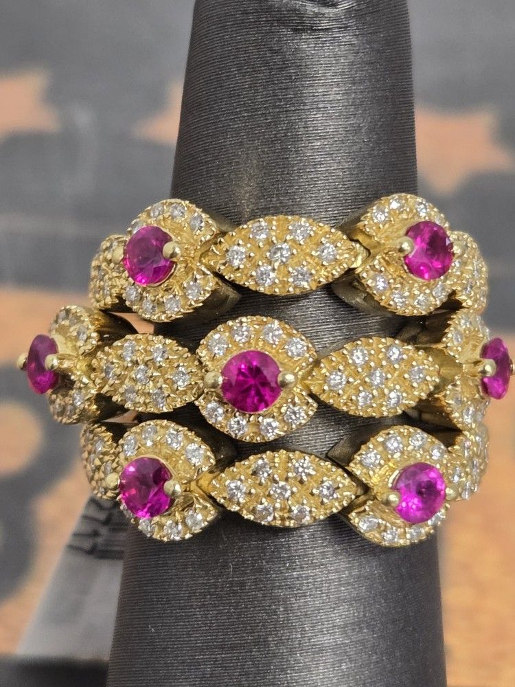 Sonia B Designer Ruby And Diamond Ring