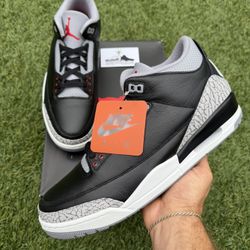 Nike Air Jordan Retro 3 Black Cement 10 11.5 12