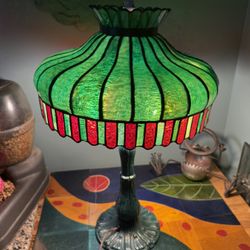Antique Stained Glass Lamp