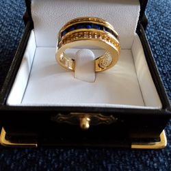 Gold Deep Plated Diamond Ring Jewelry 