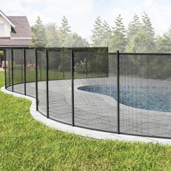VEVOR Pool Fence, 4 x 72 FT Pool Fences for Inground Pools, Removable Safety Pool Fencing, Easy DIY Installation Swimming Pool Fence, 340gms Teslin PV