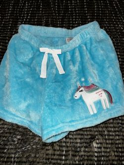 Girls Size 7 Unicorn Sleep Shorts Fleece 