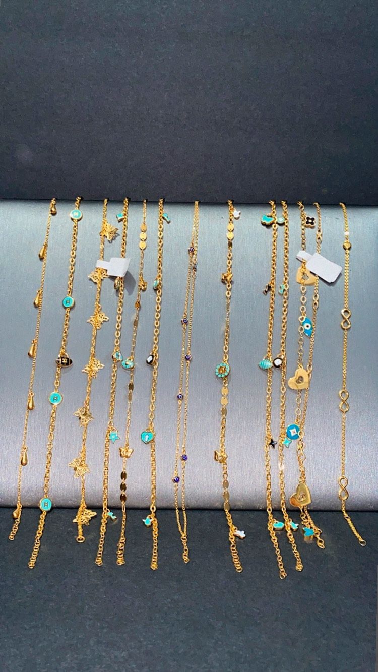 21K GOLD anklets (Dubai style)