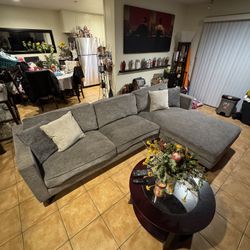 Living Spaces Sectional Sofa Couch