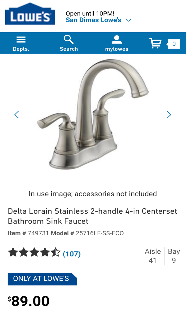 Plumbing Fixtures New Delta Lorain 4 Centerset Bath Faucet