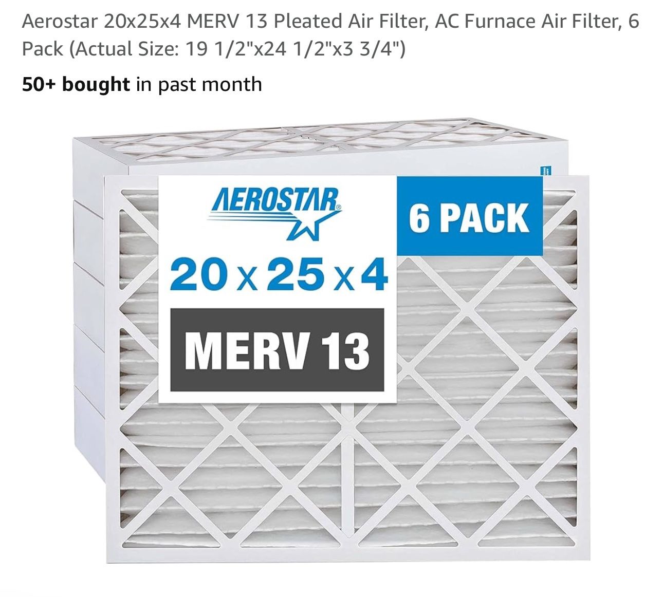 Filtrete 18x18x1 HVAC Furnace Air Filter, MPR 300 MERV 5, Basic Dust and Lint, 4 Pack