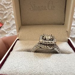 Real Diamond Ring Not Lab Grown Princess Cut.