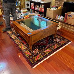 Ethan Allen Curio Map Shadow Coffee Table