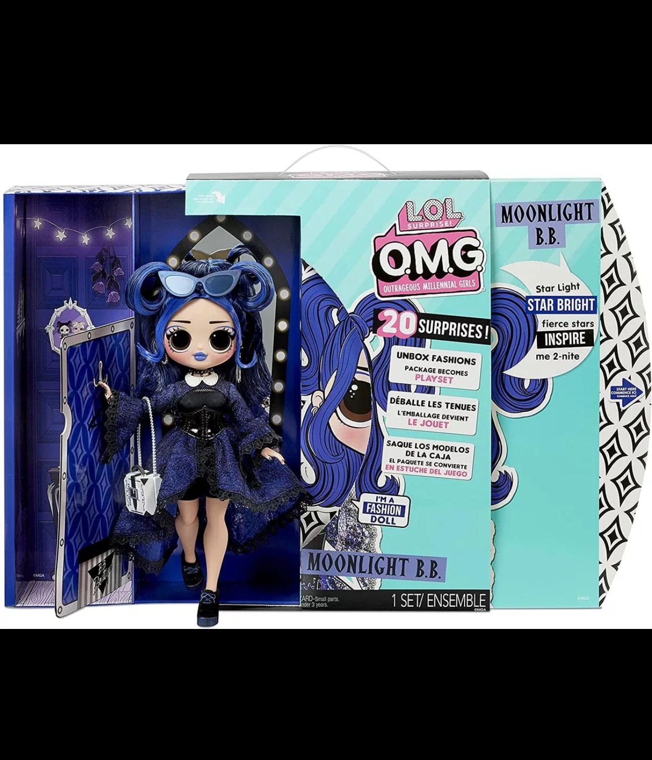 LOL OMG MOONLIGHT B.B. FASHION DOLL 20 Surprises