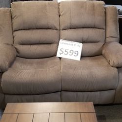 Brand New Manual Reclining Loveseat