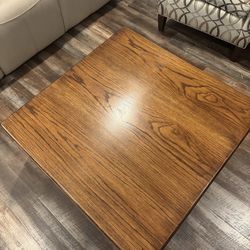 Custom oak coffee table