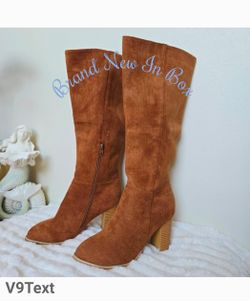 Suede Knee-high High Boots