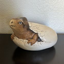 Vintage Windstone Editions Dinosaur Egg Hatching Triceratops 1986