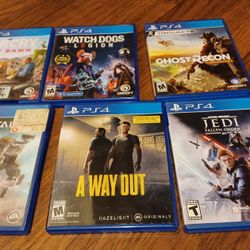 PS4 GAMES Good Condition (Execpt One Farcry New Dawn Case) 