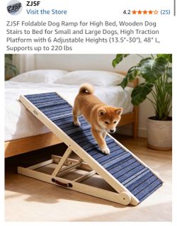 ZJSF Foldable Wooden Dog Ramp