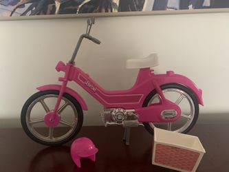 1983 Barbie Bike, Helmet And Basket 